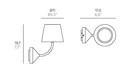 Литой алюминиевый светодиодный настенный светильник с диммером In Stock Шафран ARCH-00001825 - Вид №2