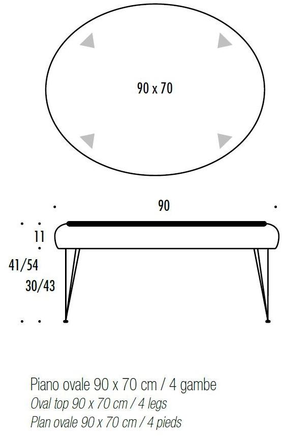 Felis Мягкий овальный бархатный пуф Complements sun-id-1444948 - Вид №4