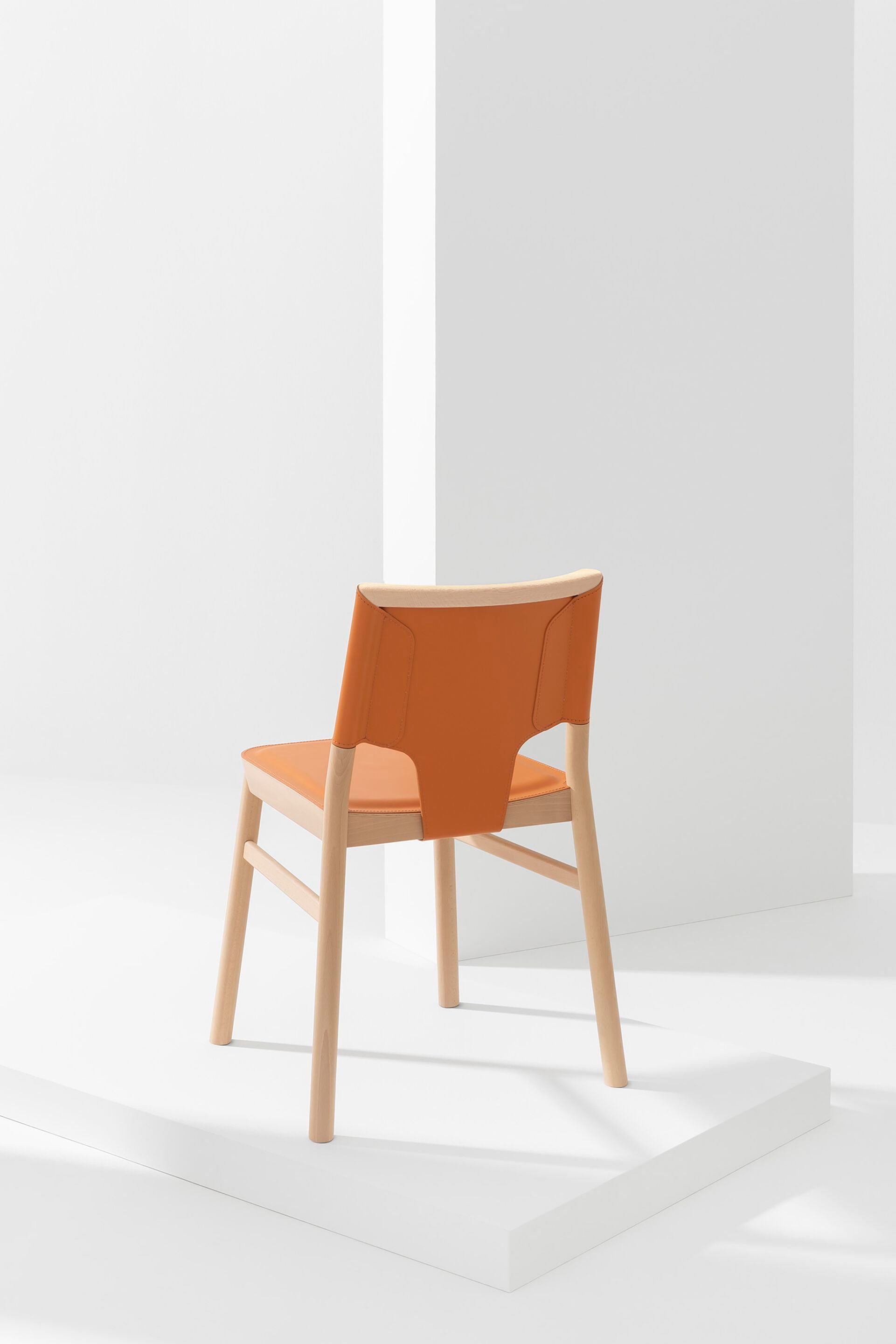 Стул из бука с обитым сиденьем/спинкой Billiani Marimba ARCH-00104550 - Вид №2