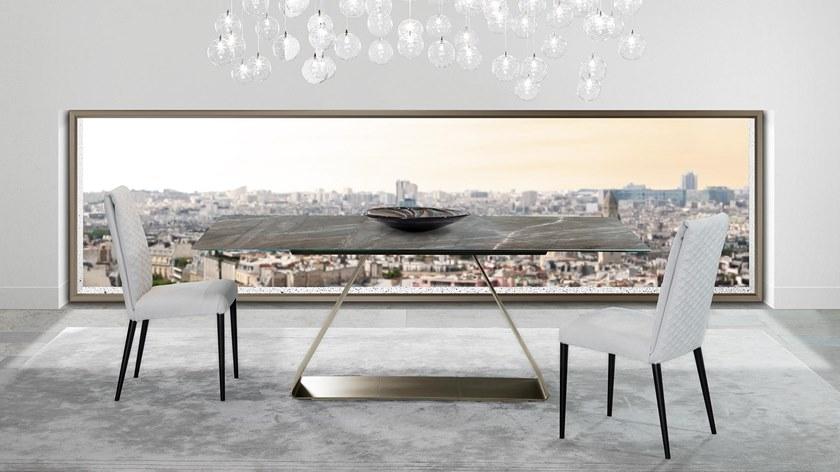 Reflex Раздвижной прямоугольный стол из стеклянного мрамора Oh sun-id-1451318 - Вид №1