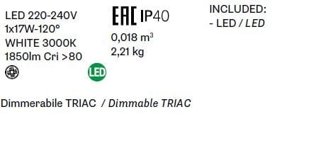 Алюминиевый светодиодный настенный светильник Fabbian Glu ARCH-00001250 - Вид №2