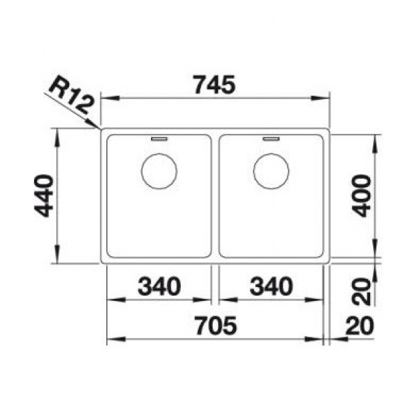 522981 Кухонная мойка Blanco Andano 340/340-IF  Blanco Andano - Вид №4