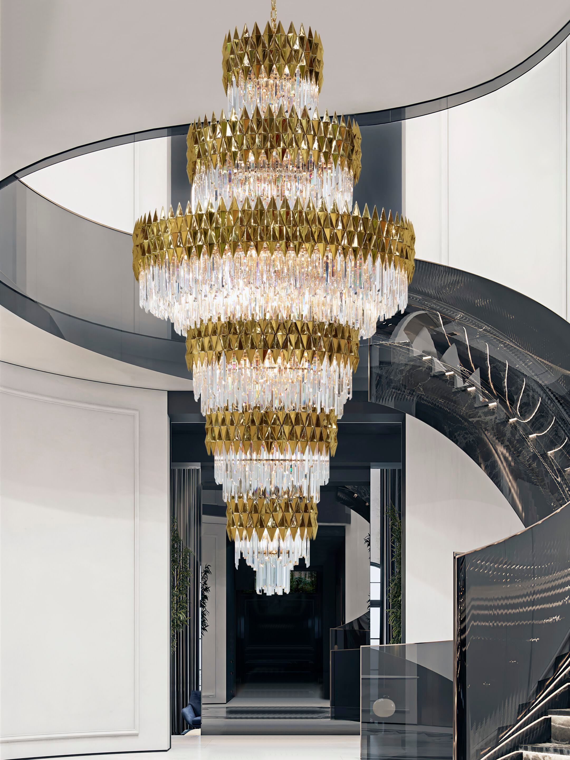 Подвесной светильник из нержавеющей стали с кристаллами K-Lighting Lune ARCH-00127117 - Вид №1