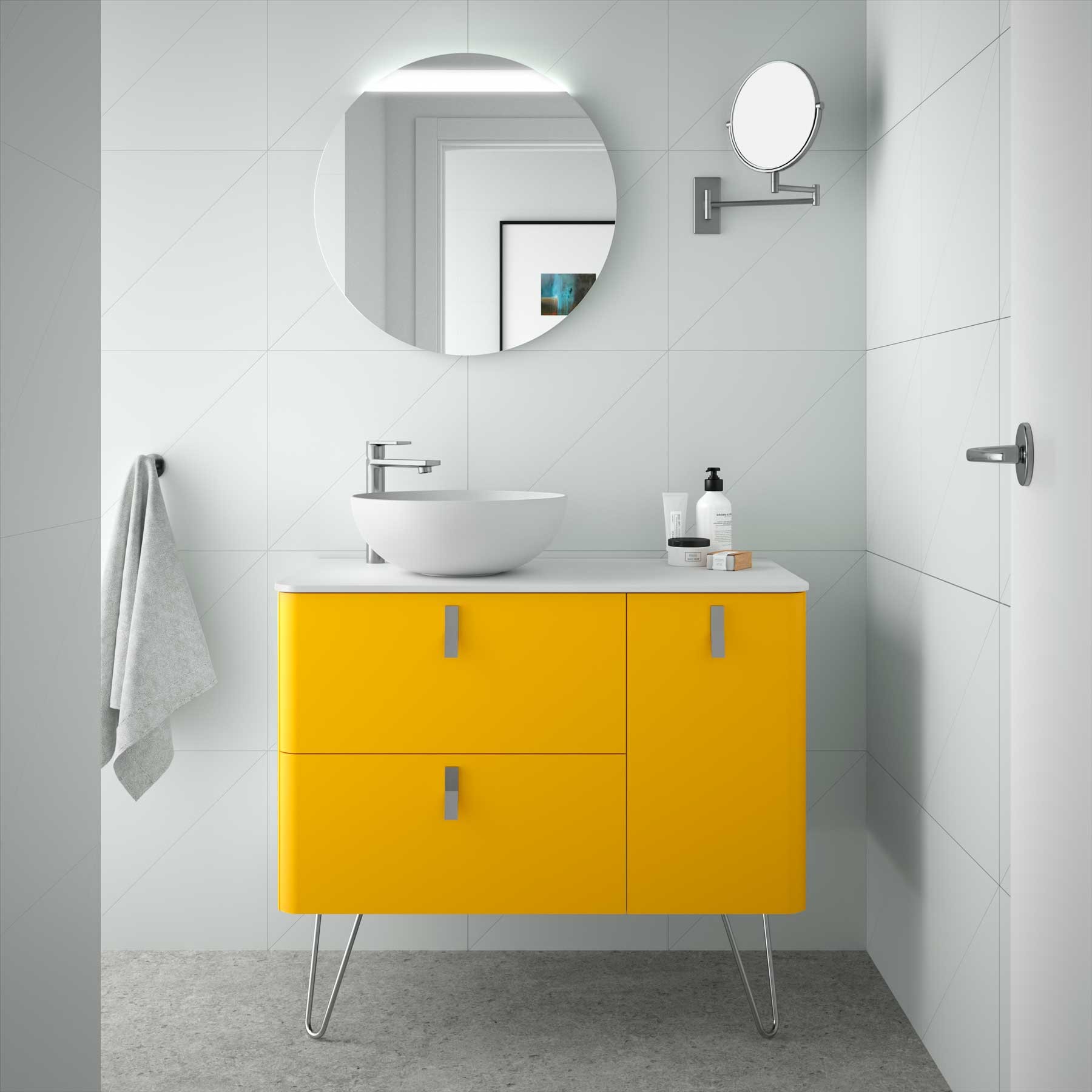 24718 SALGAR Комплект из 2 ножек UNIIQ CHROME 230 мм  - Вид №1