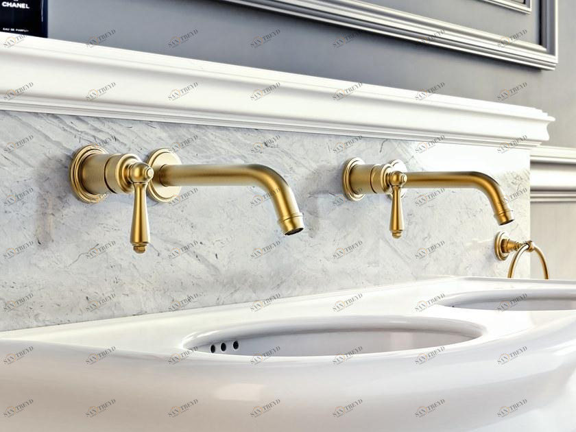 GRAFF Смеситель для умывальника настенный на 2 отверстия Camden 5149800