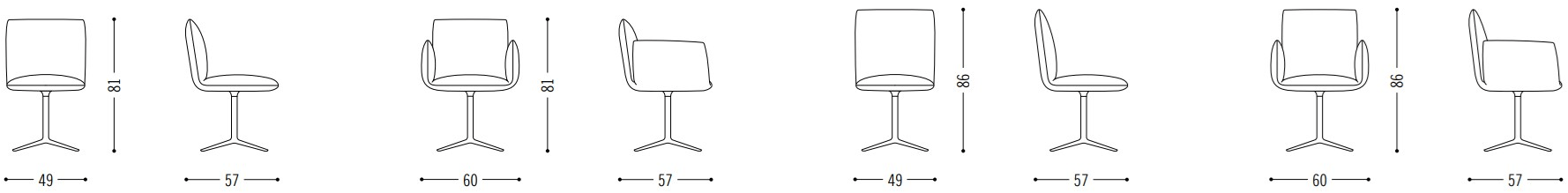 COR Кожаное кресло с 4 спицами и подлокотниками Jalis sun-id-1436435 - Вид №1