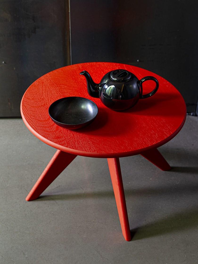 SIPA Круглый лакированный журнальный столик из массива дерева Nasty sun-id-1466476 - Вид №3