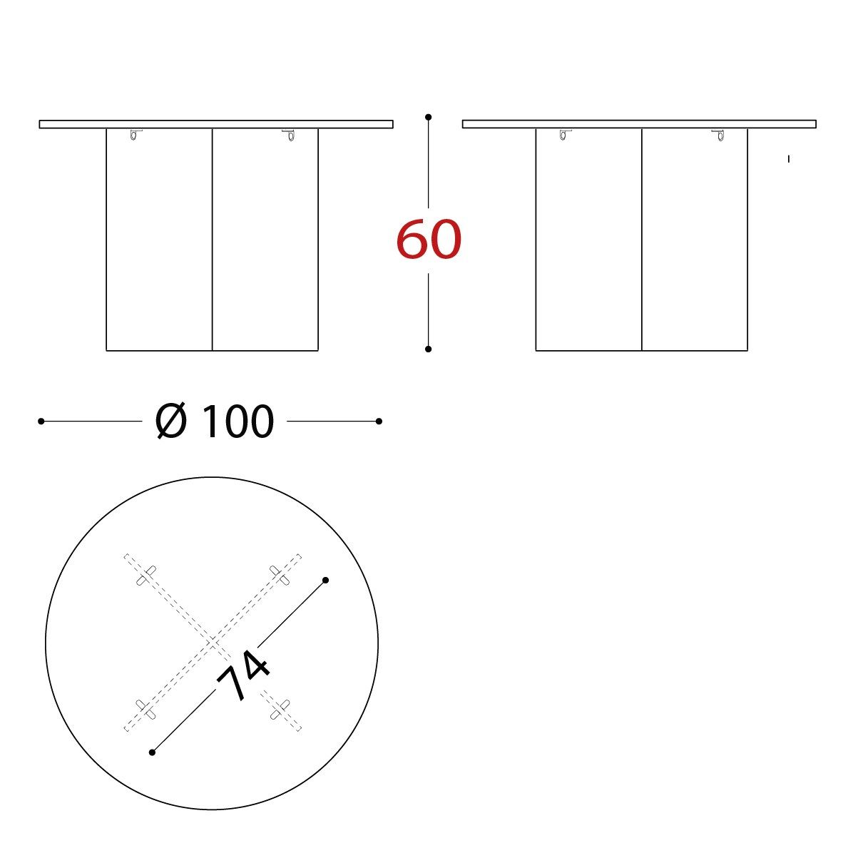 ПММА круглый садовый стол Varaschin Belt Air ARCH-00124604 - Вид №4