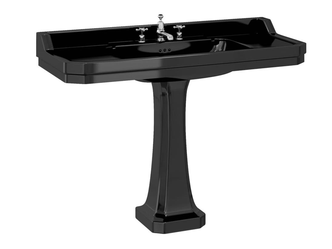 Одинарный прямоугольный умывальник из витрин на колонне Burlington Эдвардианская ARCH-00022477 - Вид №2