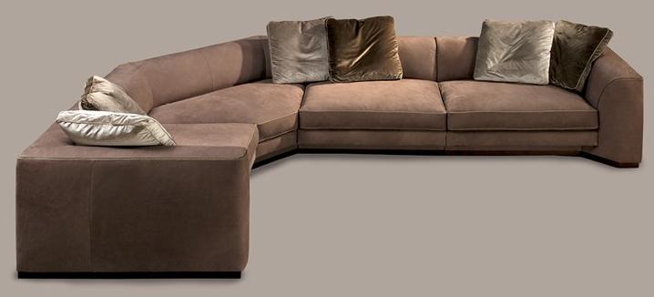 Borzalino Изогнутый модульный кожаный диван Franklin sun-id-1484701 - Вид №2