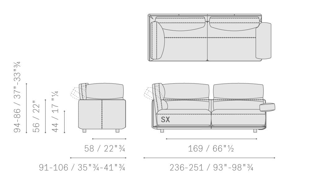Кожаный модульный диван Poltrona Frau коллекция - диваны и кресла ARCH-00076677 - Вид №20