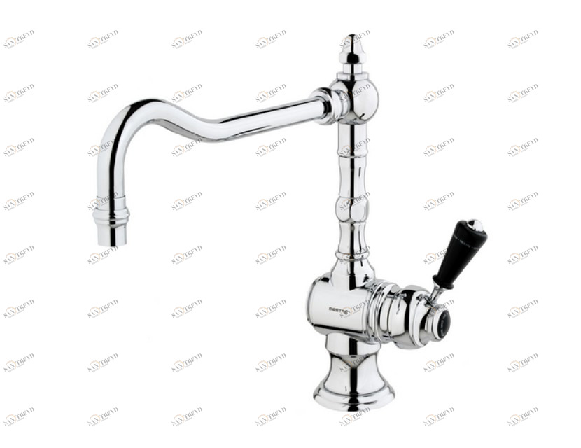 035031.MN0.00 Кухонный монолевер с черным фарфором Золото 24К Mestre RETRO