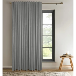 Штора на ленте Ника 200x270 см цвет темно-серый