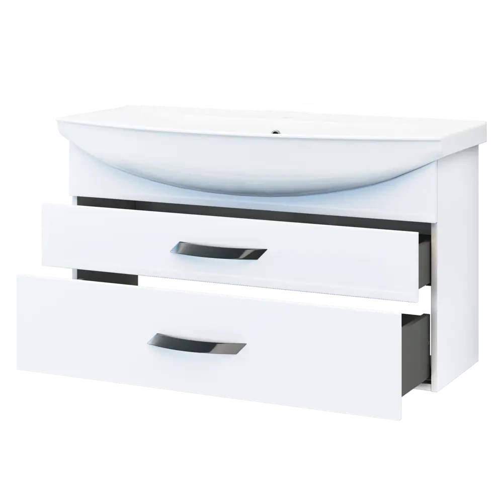 Тумба под раковину Vigo Moss подвесная 105 см, цвет белый STLM-2010324 - Вид №2