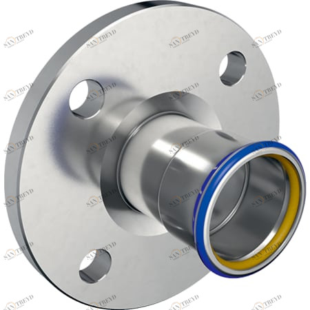 GEBERIT 34204 Фланец Geberit Mapress из нержавеющей стали, PN 10/16, с прессовым соединением (газ) 