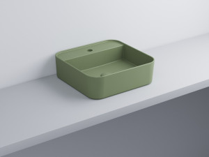 SHCOLAQF-AG Раковина квадрат одно отверстие под смеситель cielo Shui Comfort