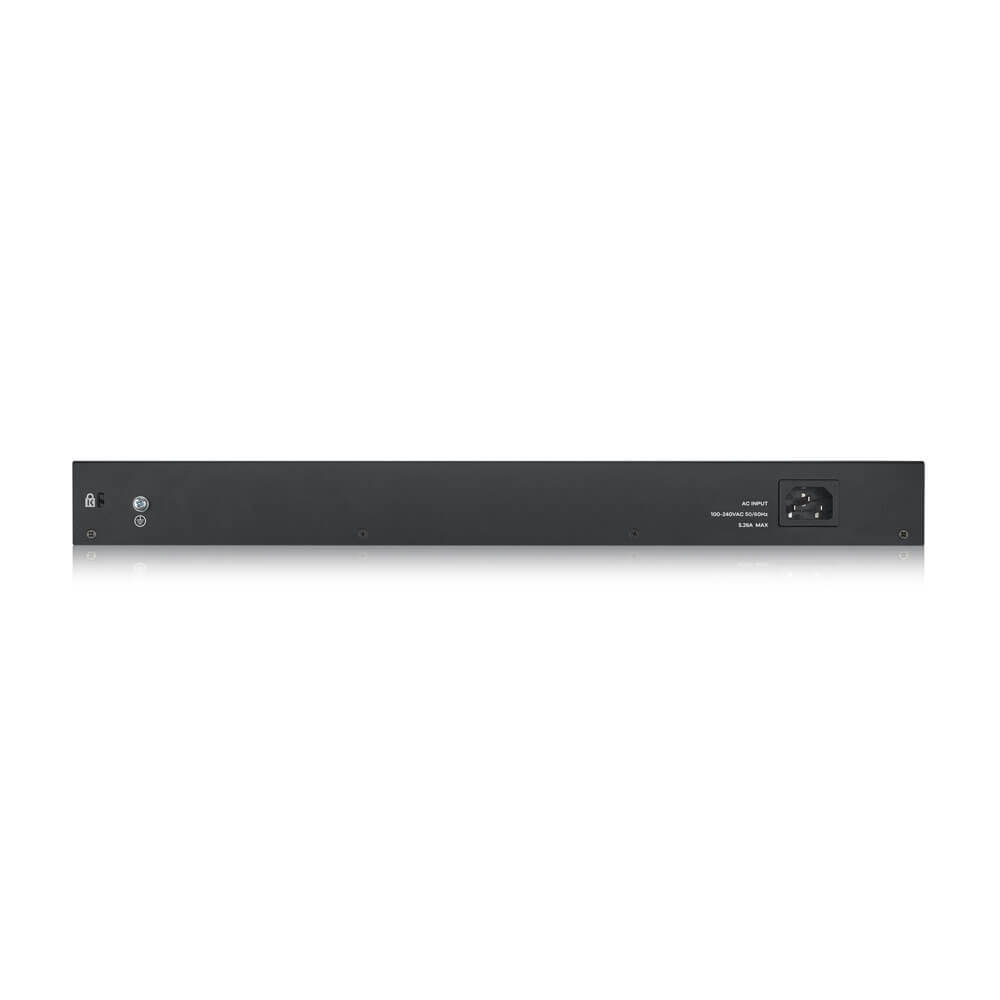 GS192024HPV2-EU0101F gs1920-24hpv2 hybrid smart switch poe+ nebula flex, 24xge poe+, 4xcombo (sfp/rj-45), budget poe 375w, standalone / cloud management ZyXEL Santreyd  - Вид №1