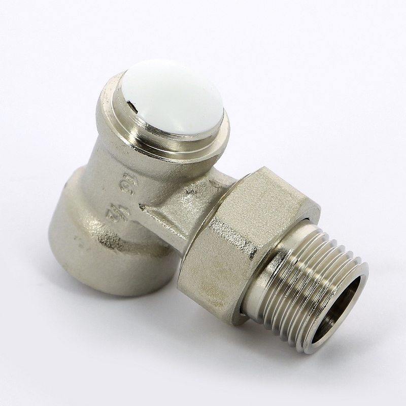 Вентиль НВ угловой для радиаторов обратный с разъемным соединением EMMETI 1/2" серия FULL 01350722