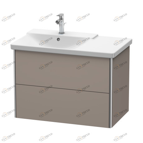 XS418404343 Тумбочка подвесная XSquare #XS4184 810 x 473 мм Базальт матовый, декор Duravit