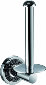 H2014/12B Sanibano Ebano, бумагодержатель вертикальный, цвет хром-кристаллы Swarovski black