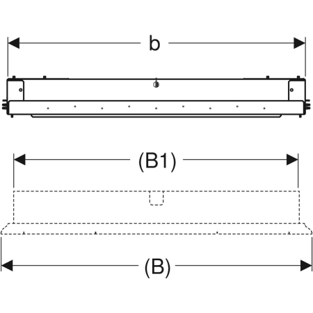 111.053.00.1 Монтажный короб Geberit Duofix для зеркального шкафа Geberit ONE высотой 100 см Geberit  - Вид №2