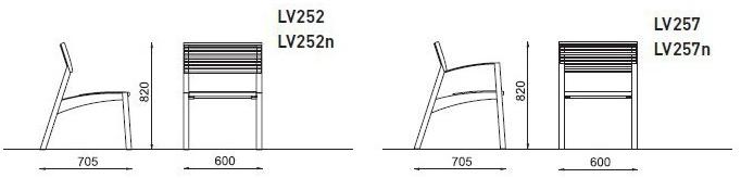 mmcité1 Сиденье для улицы из оцинкованной стали Vera Lv257 - Вид №3