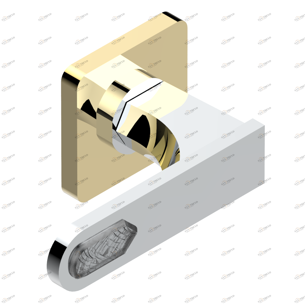 A6H-30B Маховик для встраиваемого в стену вентиля Thg-paris Profil с рукоятками с инкрустацией Lalique Хром/золото A6H 30B CAT.A