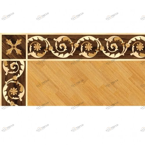 Художественный паркет Da Vinci Паркетный Бордюр 26-115 Орех Европейский (Грецкий) Селект (Гладкая) х мм 26011115