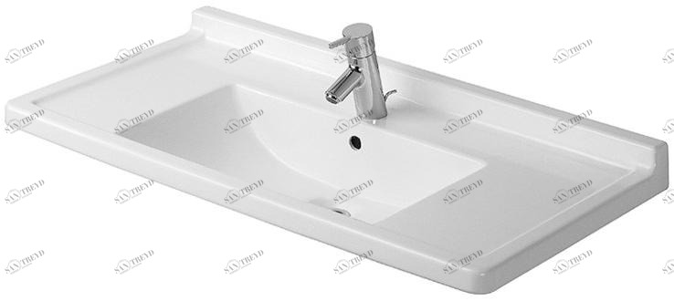 030480 Подвесная раковина настенная овальная Duravit Starck 3 белая