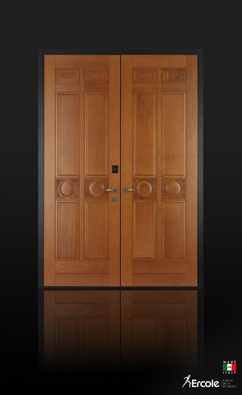 Ercole Бронированная входная дверь из массива дерева с контролем доступа sun-id-1402377 - Вид №1