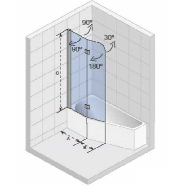 GGT0220891900 Душевое ограждения на борт вынны Santreyd Россия NAUTIC - Вид №1