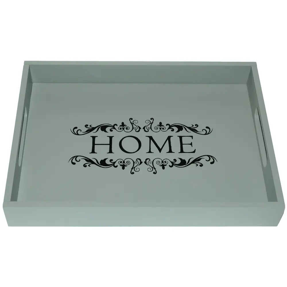 Поднос декоративный 27x37x5 см Home дерево цвет голубой Santreyd STLM-2099089 - Вид №1