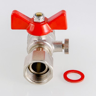 VT.806.N.0403 Кран шаровой для подключения манометра с наружной резьбой Valtec 1/2" х 3/8"  - Вид №6