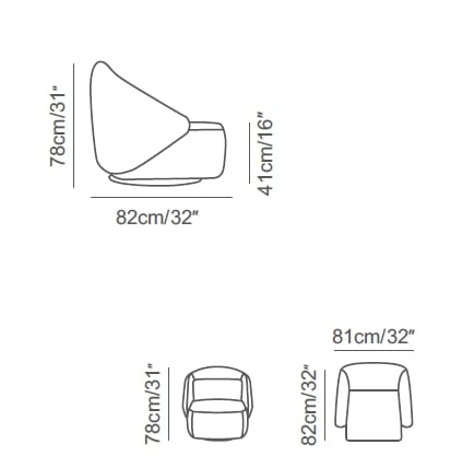 Тканевое вращающееся кресло CAMPO DE' FIORI COVE ARCH-00130081 - Вид №5