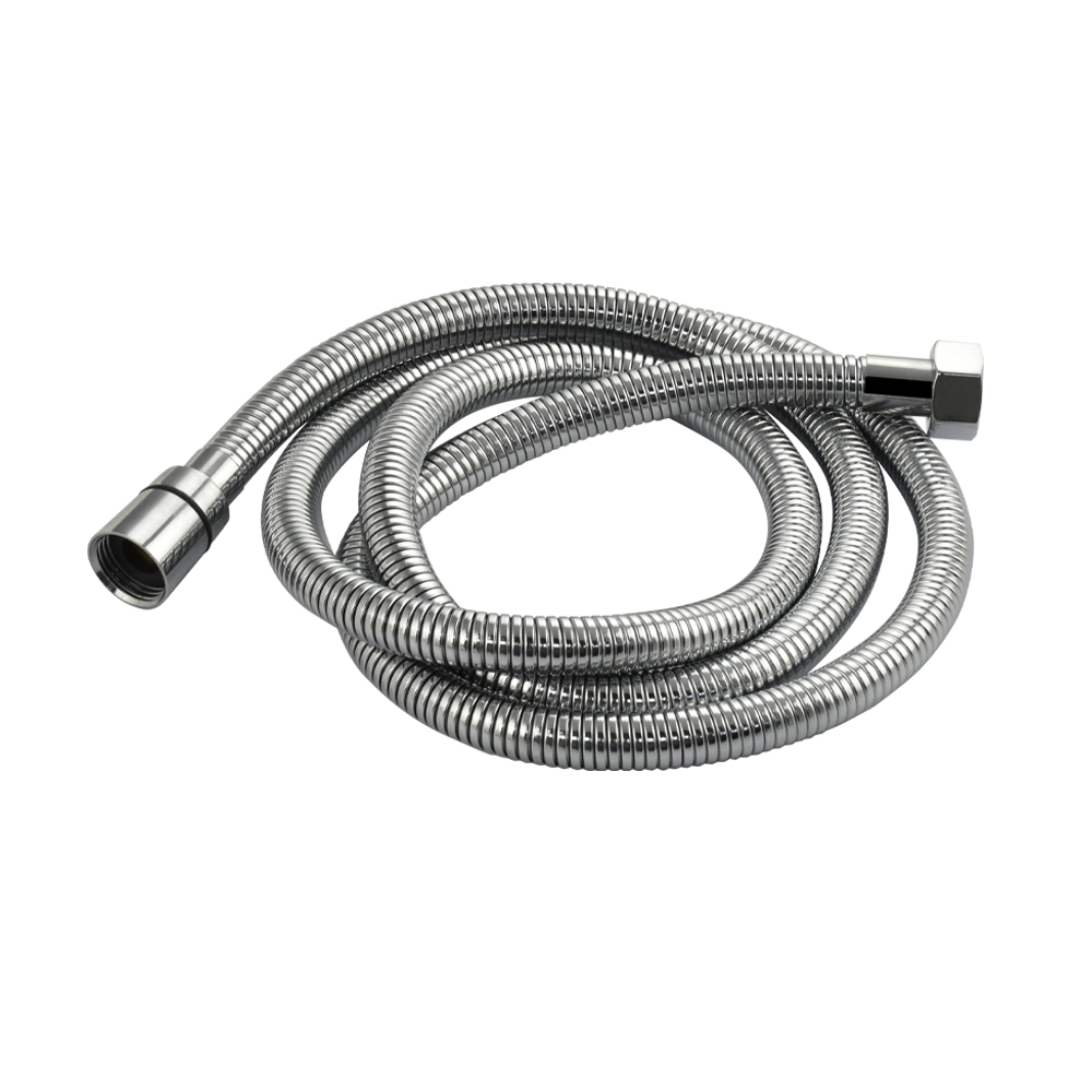 GFmark - Шланг душевой 1/2", пружинный 1,5 м. - 2м металлический, хромированный, код: 01002 