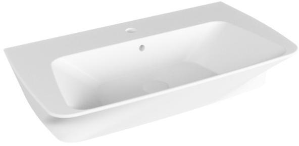 HELP07843T0M Подвесная раковина настенная прямоугольная Azzurra Ceramica Hera белая