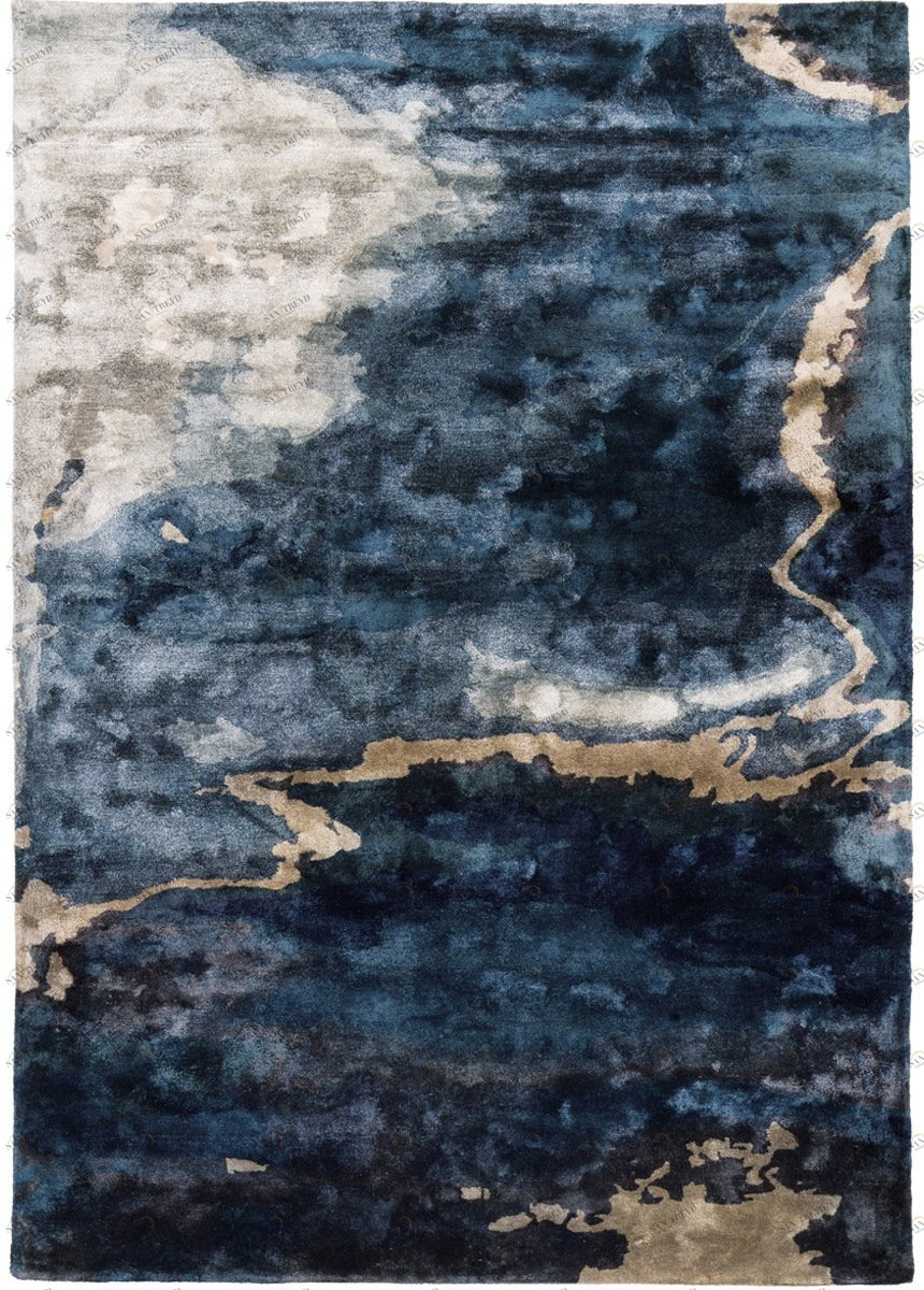 Ковер прямоугольный темно-синий 230х160 см Escape Blue CARPETDECOR ДИЗАЙНЕРСКИЕ, HANDMADE 00-3893132 Синий 