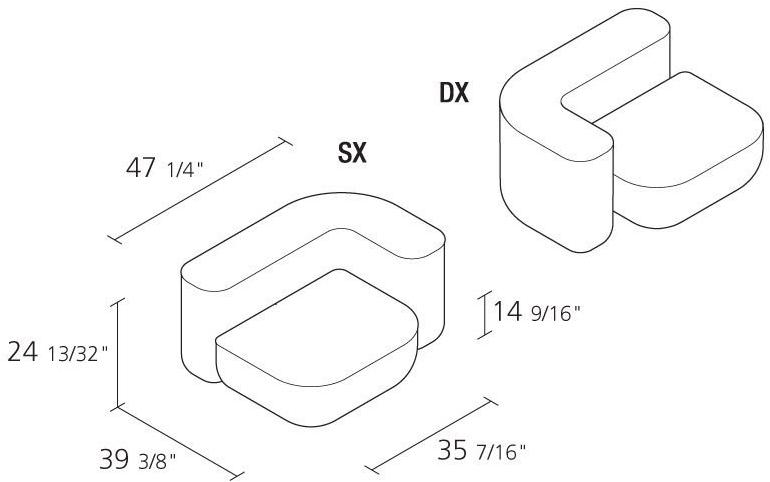 Alias Кресло из ткани по контракту Okome sofa sun-id-1352049 - Вид №2