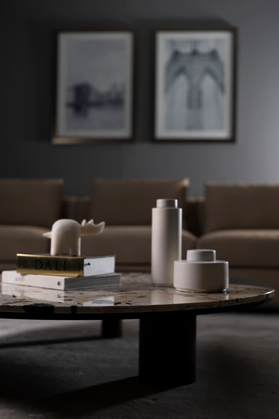 Низкий журнальный столик из гранита и дуба Патагонии Greenapple Bordeira ARCH-00052338 - Вид №10