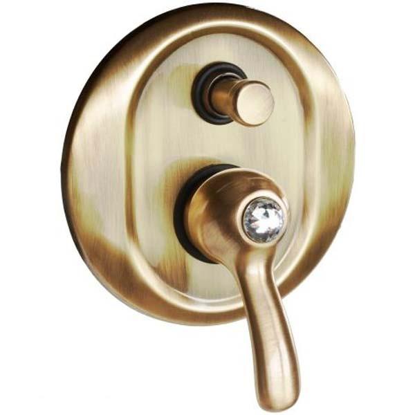 Смеситель MIGLIORE Lem Swarovski ML.LEM-1972.DO для ванны и душа с девиатором - золото  - Вид №2