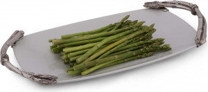 10648844 Vagabond House Блюдо сервировочное с ручками Vagabond House Спаржа 33см, керамика Керамика