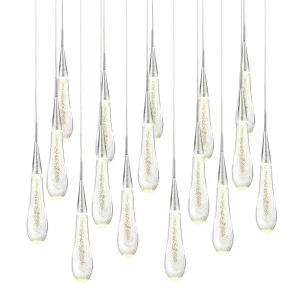 Светильник подвесной 150х80 см серебряный Delight Collection P98036-16 DELIGHT COLLECTION ДИЗАЙНЕРСКИЕ 00-3882313 Прозрачный;серебро