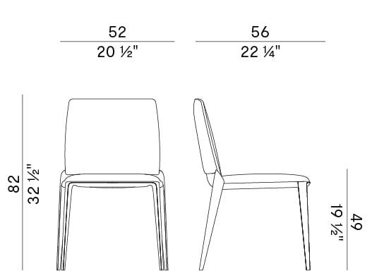 Мягкий стул из ткани Potocco Hiru ARCH-00131724 - Вид №4