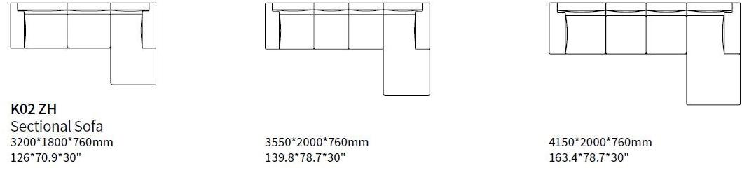HC28 Cosmo Диван из ткани с шезлонгом Teatro K02 zh - Вид №1