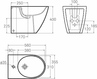 40410 Биде напольное  IFO  - Вид №1