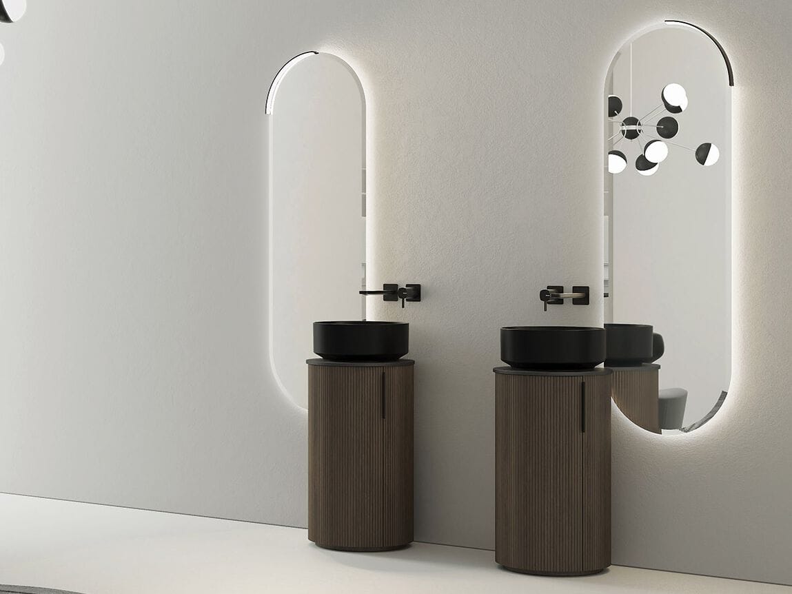 Деревянный напольный умывальник с дверцами LEGNOBAGNO Re-Stretch ARCH-00055414