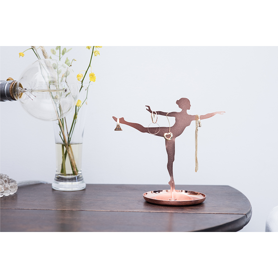 JK08-CO Держатель для украшений ballerina медь Kikkerland  - Вид №3