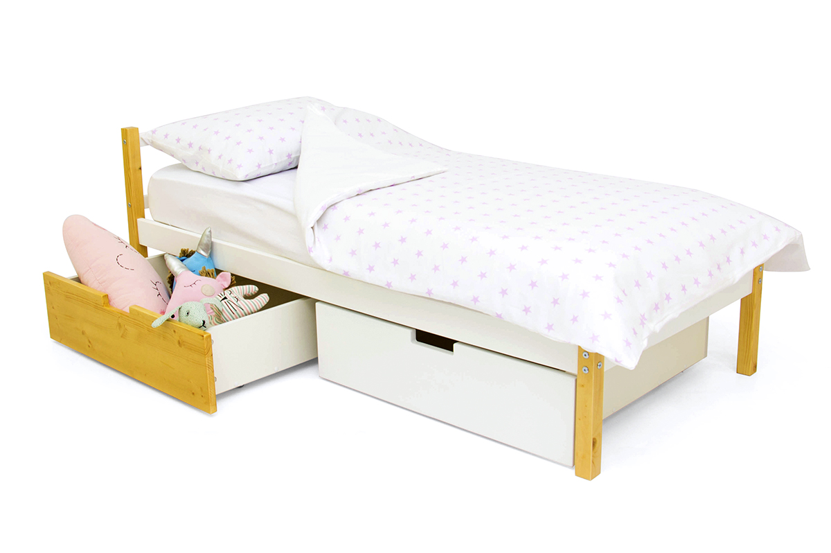 Детская кровать Svogen classic дерево, белая БЕЛЬМАРКО  326802 Белый;желтый Santreyd  - Вид №3