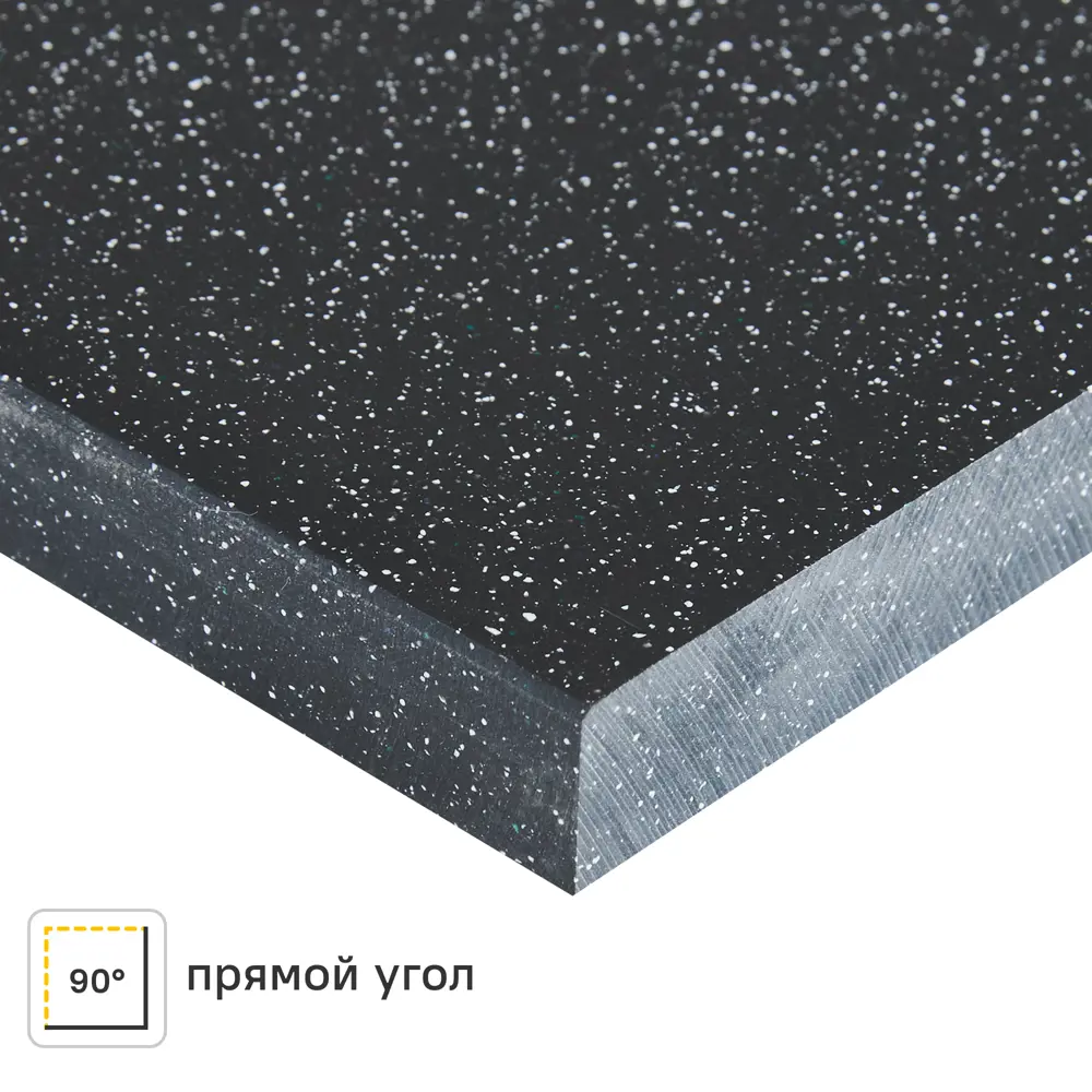 Столешница Найт 120x60x2 см искусственный камень цвет чёрный 84168267 STLM-2080350 Santreyd