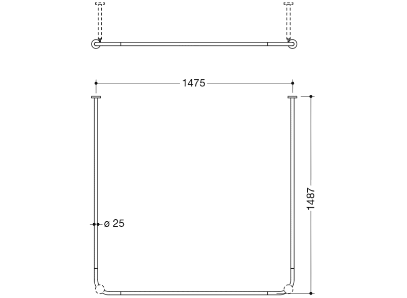 900.34.302XA Карниз HEWI System 900 - Вид №2
